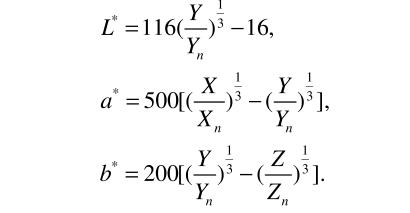 CIE XYZ顏色空間到CIElab顏色空間的轉(zhuǎn)換公式